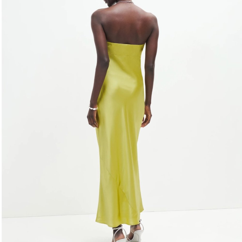 Reformation Joana Silk Dress - Algae Bloom - Picture 2 of 6